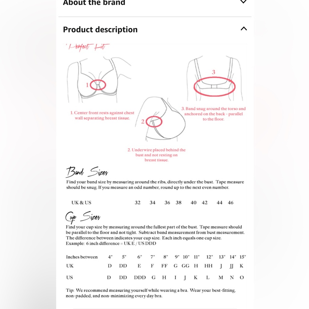 Elomi Priya 42I unlined underwire 3-part cup full figure bra $72 NWOT - Picture 14 of 14